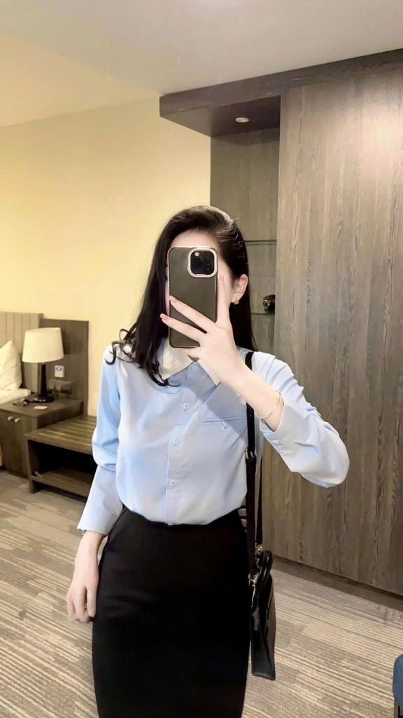 TQ4523 SET ÁO SƠMI CÔNG SỞ - CHÂN VÁY FORM A