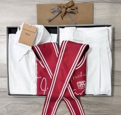 VGU1063 SET SƠMI CHÂN VÁY DÀI TRẮNG (KÈM CHOÀNG)