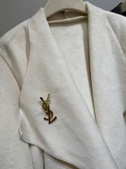 QCC3020 KHOÁC DẠ ÉP LÔNG TAG YSL + ĐAI (ĐEN)