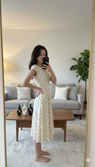 AHA006 ĐẦM CHẤM BI KEM XOẮN NGỰC