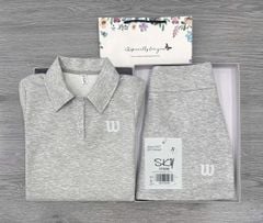 SKY9152 SET ÁO POLO - QUẦN VÁY (XÁM)