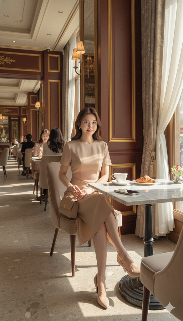 Đầm midi Serena thắt eo