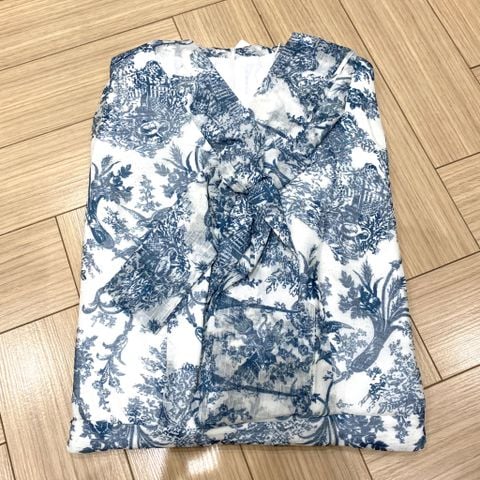 OAK0122 ĐẦM HOA ĐÍNH NƠ NGỰC (XANH)