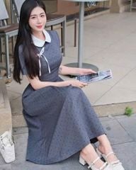 TB5837 ĐẦM TIM SỌC CỔ SEN