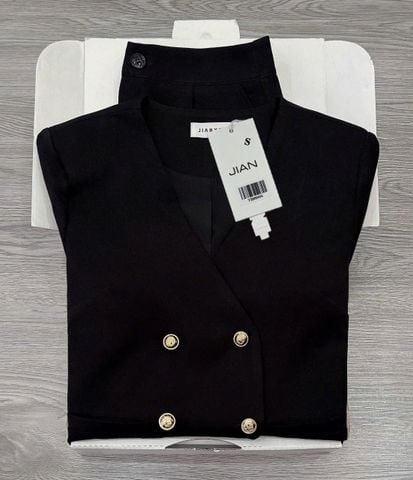 TB8890 SET VEST QUẦN NGỐ (ĐEN)