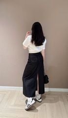 TB9004 SET SƠMI BO EO - CHÂN VÁY JEAN