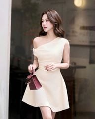 TB5833 ĐẦM KEM LỆCH VAI NGẮN