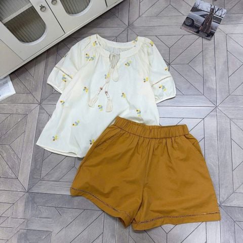 TB5755 - SET ÁO KEM - QUẦN VÀNG