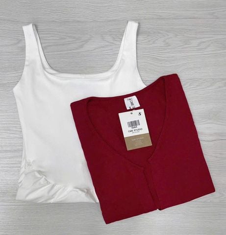 TQ4384 - ĐẦM DÀI TRẮNG - ÁO KHOÁC ĐỎ ( SET 2 MÓN)