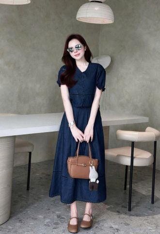 KS0954 - SET ÁO + CHÂN VÁY JEAN DENIM