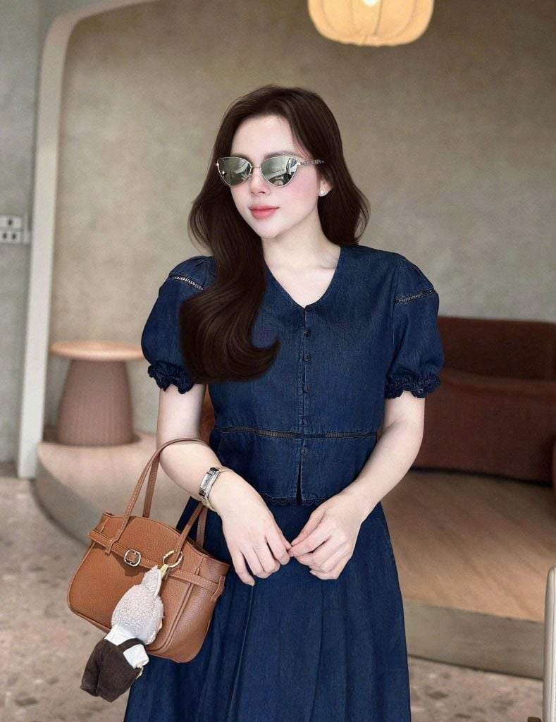 KS0954 - SET ÁO + CHÂN VÁY JEAN DENIM