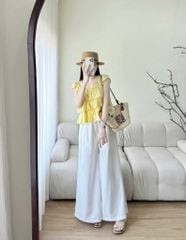 KS0949 - SET ÁO 3 TẦNG MÀU VÀNG - QUẦN DÀI TRẮNG