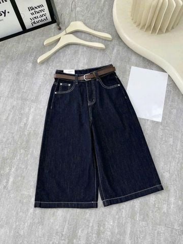 TB8581 - QUẦN JEAN NGỐ ỐNG RỘNG XANH ĐẬM ( KÈM NỊT)