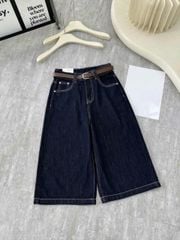 TB8581 - QUẦN JEAN NGỐ ỐNG RỘNG XANH ĐẬM ( KÈM NỊT)