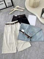 TB8580 - QUẦN JEAN NGỐ ỐNG RỘNG MÀU KEM ( KÈM NỊT)