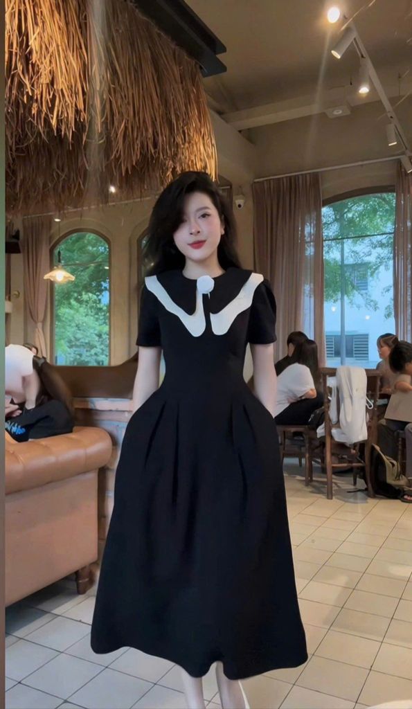 VGU0623 - ĐẦM XÒE DÀI TAG HOA