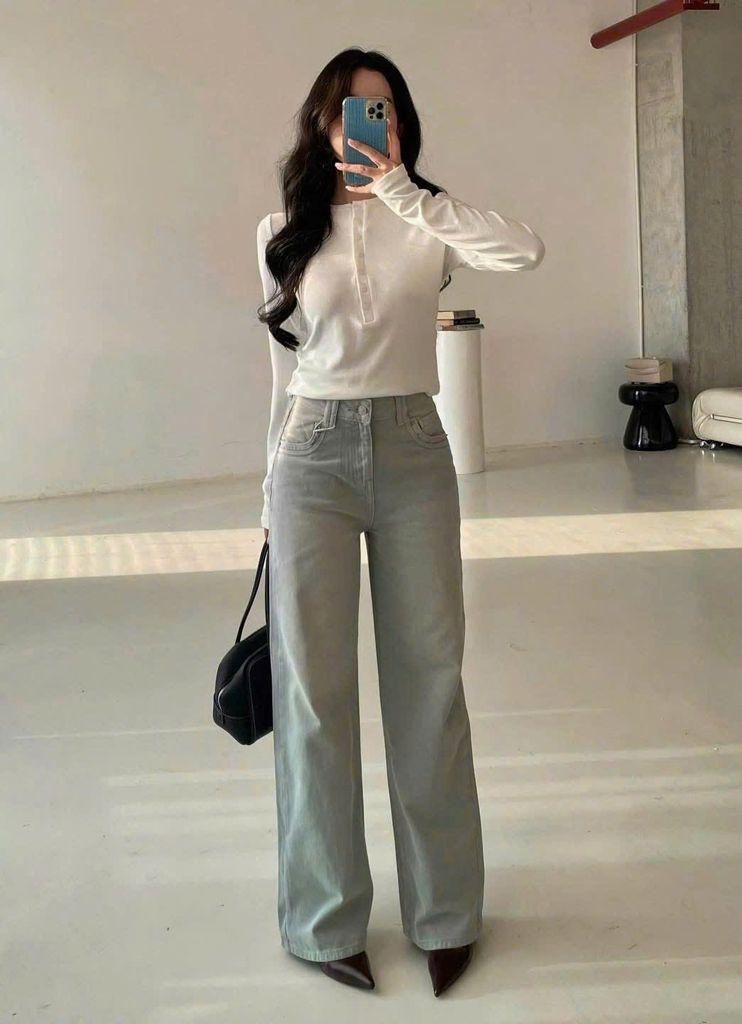 VGU0614 - QUẦN JEAN SUÔNG ( QUẦN LẺ)