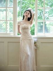VGU0645 - ĐẦM TIỂU THƯ HOA PHOM DÀI