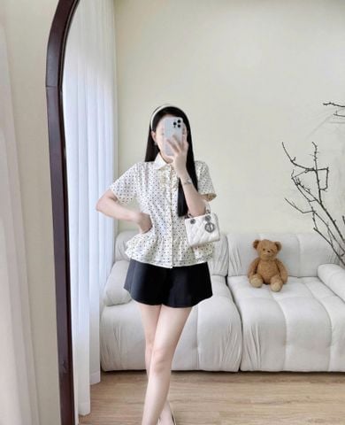 KS0976 - SET ÁO CHẤM BI - QUẦN SHORT