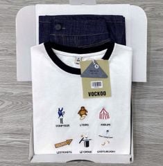 KS0953 - SET ÁO THUN THÊU - CHÂN VÁY JEAN DÀI ( KO KÈM NỊT)