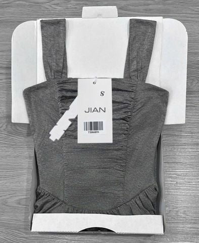 TB8689 - ĐẦM THUN DÀI XÁM