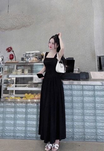 TB8688 - ĐẦM THUN DÀI ĐEN