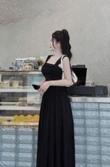 TB8688 - ĐẦM THUN DÀI ĐEN