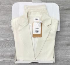 KS0995 - SET VEST 2 MÓN  - MÀU KEM ( KO KÈM ÁO TRONG)