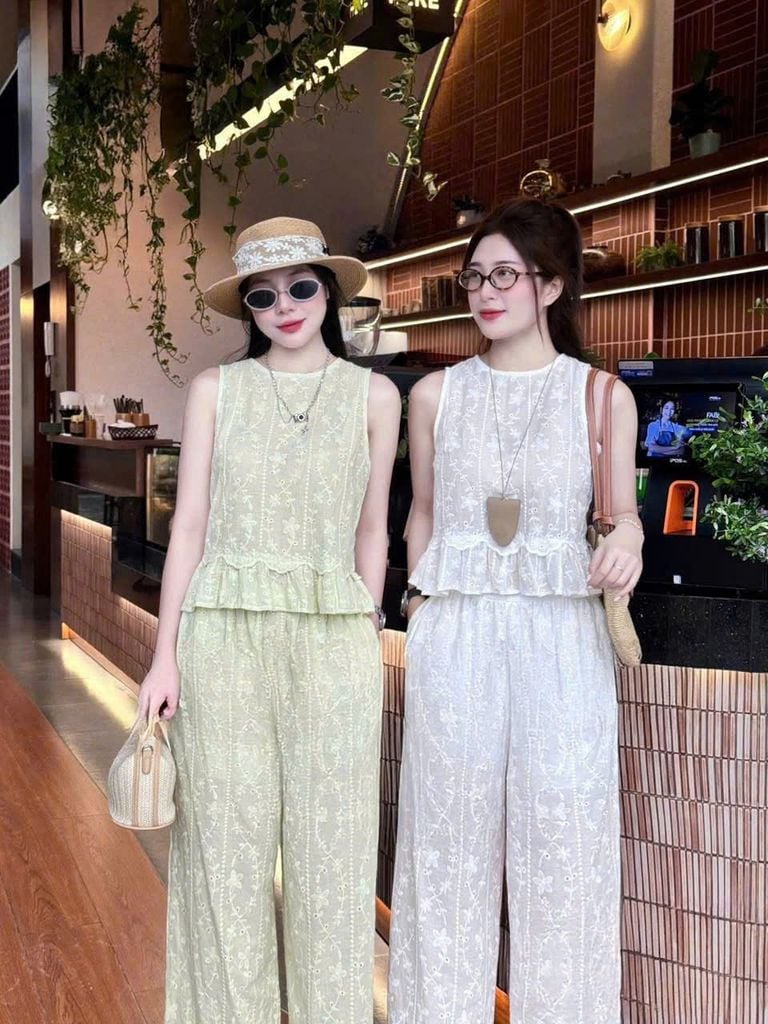 TB8686 - SET THÊU CAO CẤP XANH