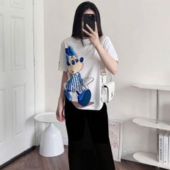 VGU0727 - SET ÁO THUN MICKEY - CHÂN VÁY ĐEN