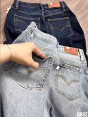 VGU0722 - QUẦN JEAN DÀI XANH ĐẬM