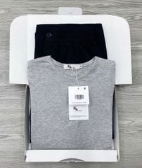 KS1018 - SET ÁO THUN XÁM - QUẦN DÀI ĐEN