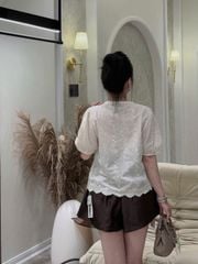 TB8718 - ÁO THÊU TRẮNG ( ÁO LẺ)