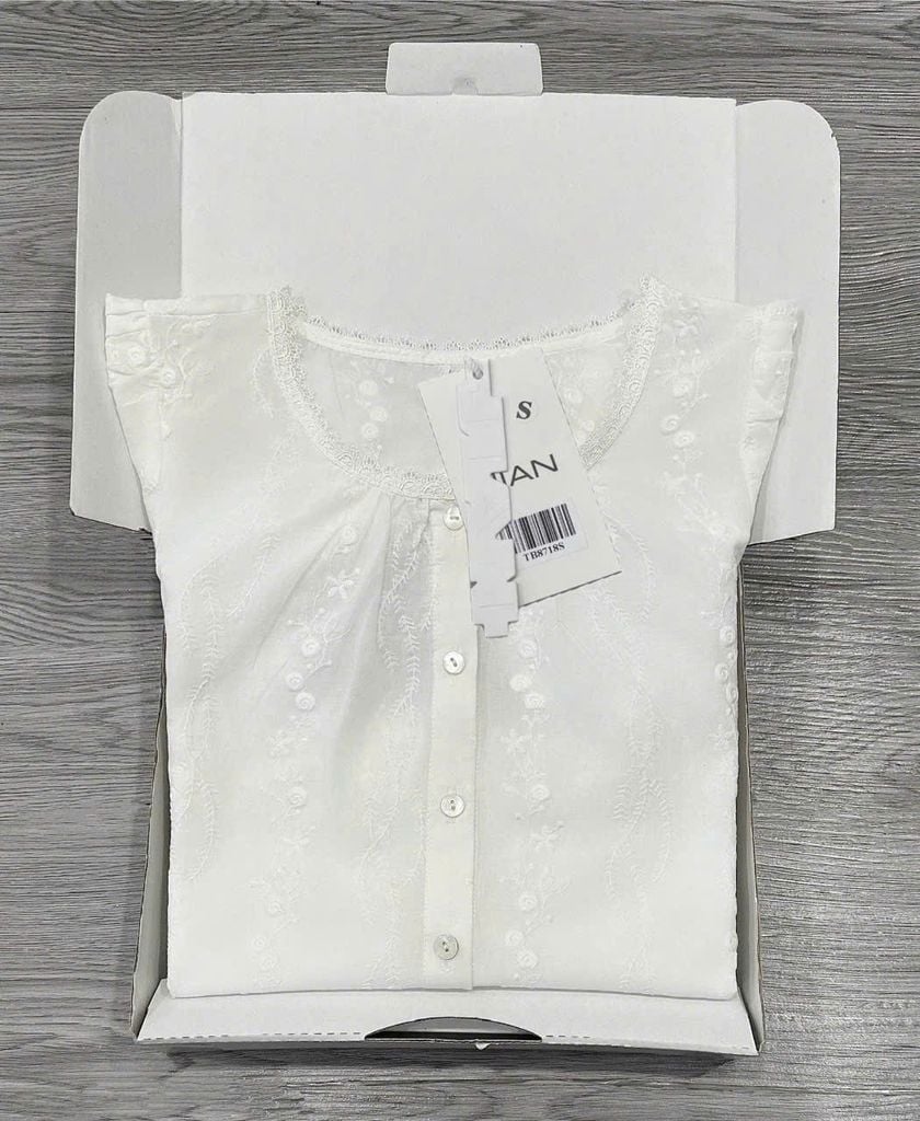 TB8718 - ÁO THÊU TRẮNG ( ÁO LẺ)