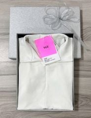VGU0779 - ÁO THUN CỔ KHÓA KÉO PHOM NGẮN - MÀU TRẮNG ( ÁO LẺ)
