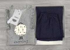 TB8761 - SET ÁO IN DAZZLING - QUẦN DÀI CHẤM BI ( ÁO XÁM)