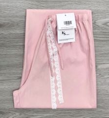 KS1055 - QUẦN DÀI PHỐI DÂY REN - MÀU HỒNG