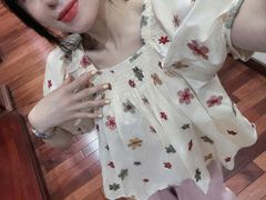 TB5789 - SET ÁO THÊU HOA - QUẦN DÀI PHỐI BÈO HỒNG