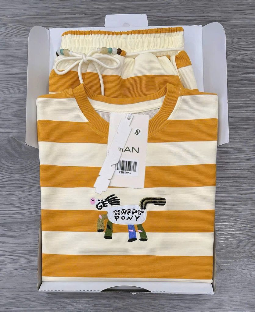 TB8795 - SET BỘ SỌC HAPPY PONY - MÀU VÀNG