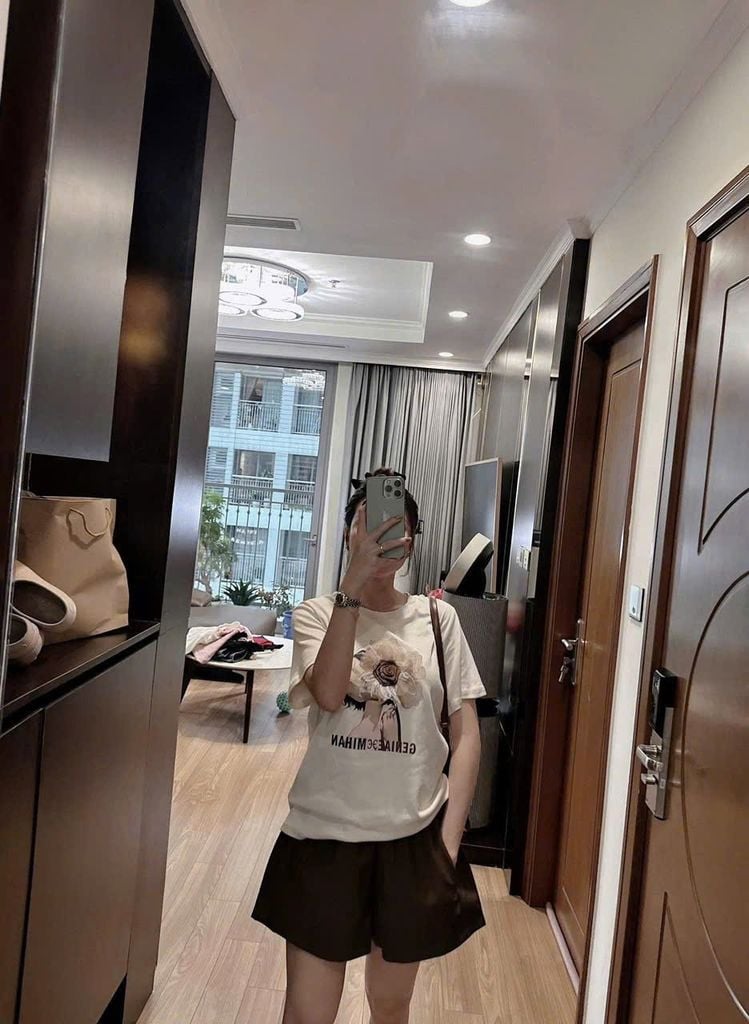 VGU0858 - SET ÁO THUN ĐÍNH HOA NỔI - QUẦN SHORT