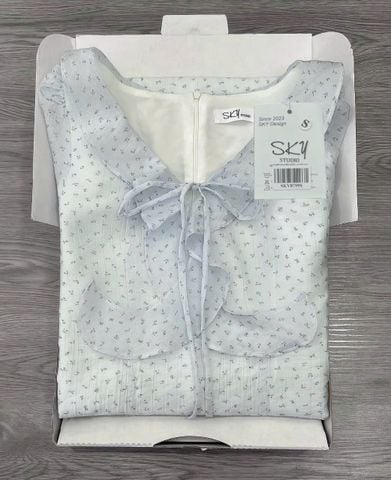 SKY8799 ĐẦM HOA NHÍ CỔ BÈO (XANH)