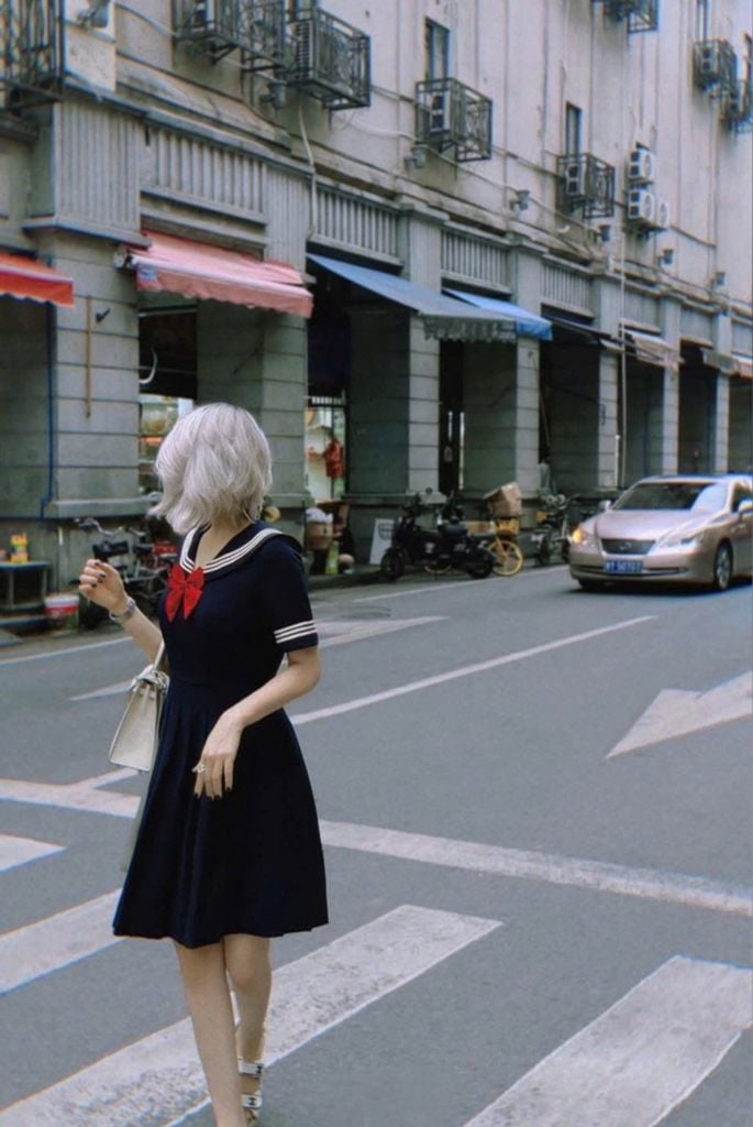 VGU0872 ĐẦM NƠ ĐỎ PHỐI SỌC (X.ĐEN)