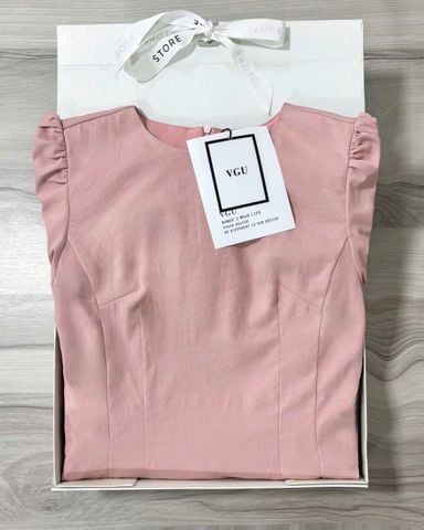 VGU0923 - ĐẦM DÁNG DÀI XÒE - MÀU HỒNG