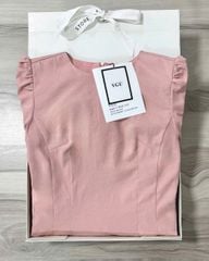 VGU0923 - ĐẦM DÁNG DÀI XÒE - MÀU HỒNG