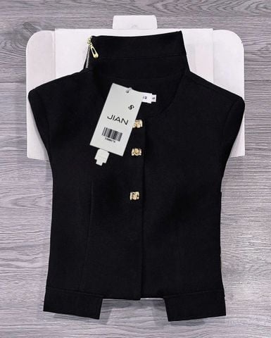 TB8817 SET ĐEN QUẦN SHORT PHỐI KHÓA KÉO