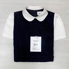 TQ4437 - ĐẦM CÔNG SỞ DÀI ĐEN PHỐI TRẮNG