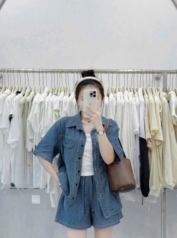 TB8849 - SET 2 MÓN JEAN ( KO KÈM ÁO TRONG) - XANH ĐẬM