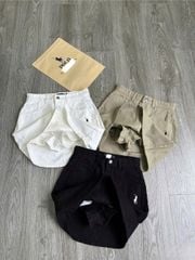 VGU0953 - CHÂN VÁY NGẮN THÊU LOGO ( VÁY LẺ) - MÀU RÊU