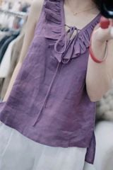 KS1097 - SET ÁO CỔ TIM PHỐI BÈO CAM+ QUẦN SHORT TRẮNG