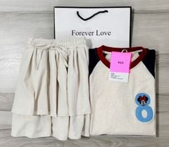 VGU0974 - SET ÁO THUN IN MICKEY - CHÂN VÁY TẦNG